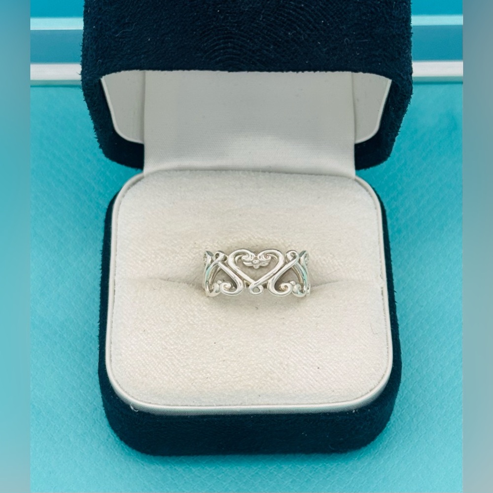 Tiffany and co Paloma Picasso Venezia Goldini Heart Ring Size 7.5 - Picture 5 of 12